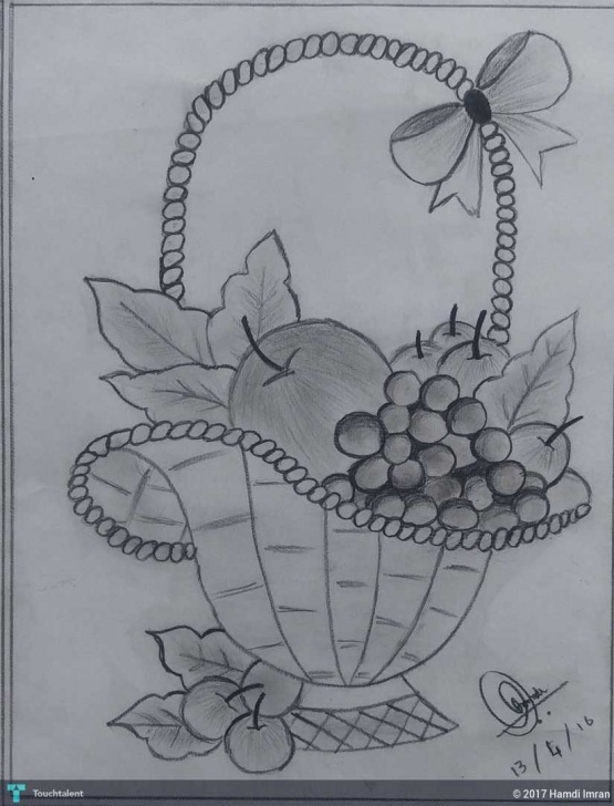 Amazing Fruit Basket Pencil Drawing Step by Step Fruit Basket Sketch At Paintingvalley | Explore Collection Of Images