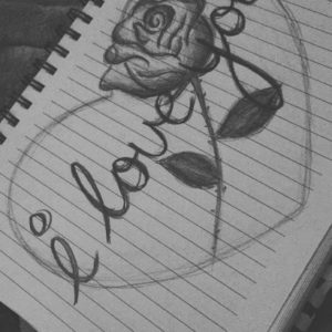I Love You Pencil Drawing