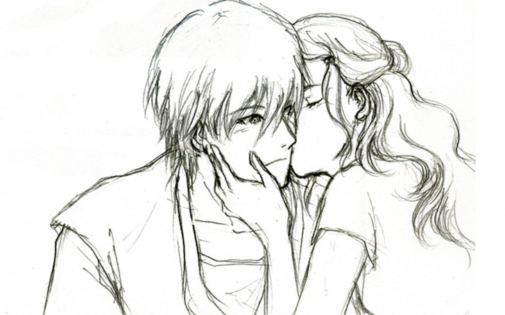 Amazing Love Art Sketch Easy Cute Love Drawings For Him | Romantic &amp; Sad Couple Wallpapers Pics