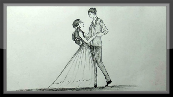 Amazing Pencil Couple Sketch Techniques Pencil Drawing Romantic Valentine Couple Dancing Images