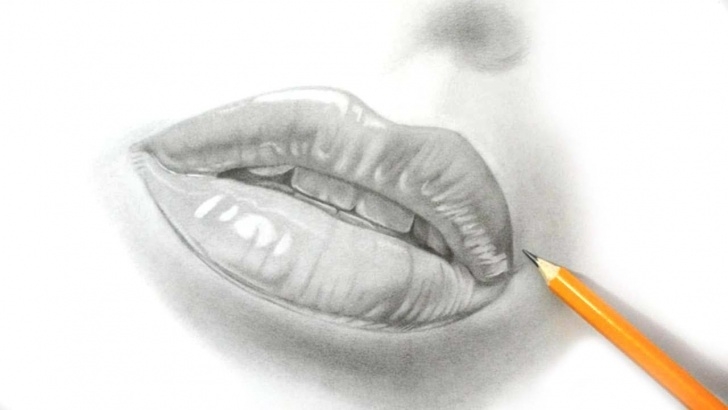 Amazing Pencil Drawing Of Pencil Tutorials How I Draw Lips - Realistic Pencil Drawing Picture