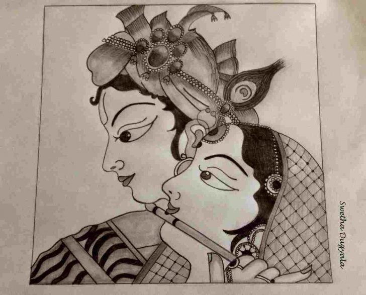 Amazing Serial Radha Krishna Pencil Sketch Free Radha Krishna Drawing At Paintingvalley | Explore Collection Of Images