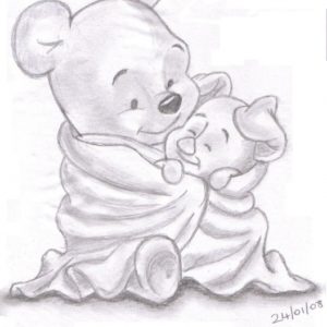 Winnie The Pooh Sketches In Pencil
