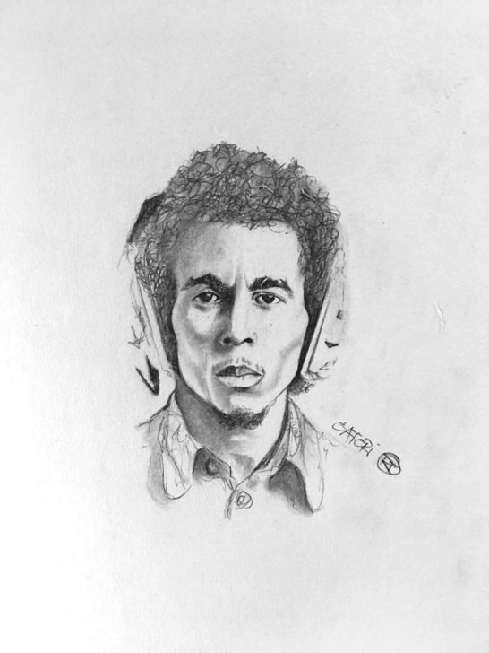 Awesome Bob Marley Pencil Drawing for Beginners Bob Marley - Pencil Sketch | Art Amino Photo
