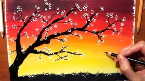 Awesome Color Pencil Sketches Of Nature Courses Landscape In Colored Pencil: How To Draw Sunset Drawing Nature Tree Sky Scenery | Jasmina Susak Pictures