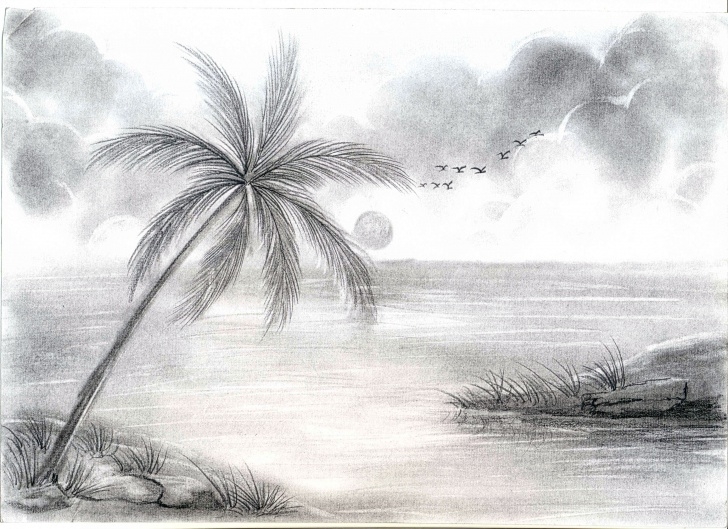 Awesome Easy Sketches Of Nature Step by Step Pencil Sketches Of Nature At Paintingvalley | Explore Collection Photo