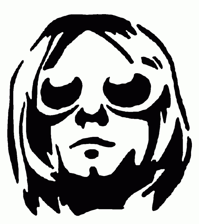 Awesome Kurt Cobain Stencil Art Tutorials Kurt Cobain Stencil Template | Art | Desain Dan Gambar Picture