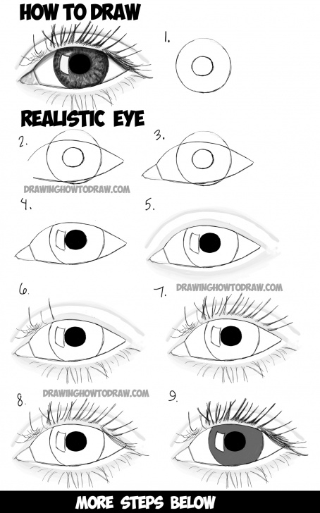 Awesome Realistic Pencil Drawings Step By Step Step by Step How To Draw Realistic Eyes With Step By Step Drawing Tutorial In Pictures