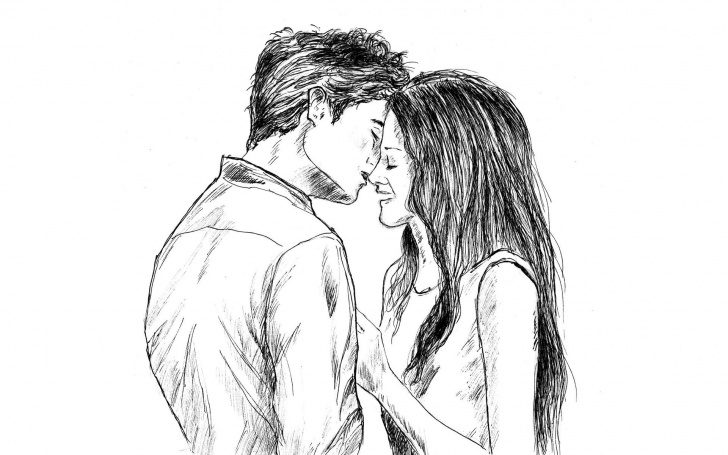 Best Best Couple Sketch Lessons Cute Love Drawings Pencil Art |Hd Romantic Sketch Wallpaper Pics