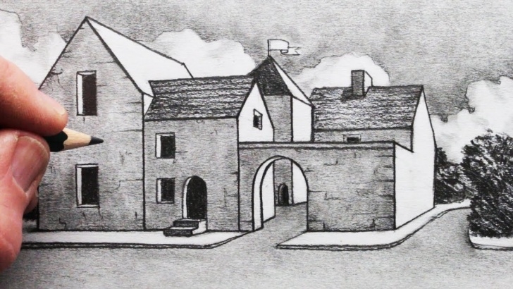 Best Building Pencil Drawing Step by Step How To Draw Buildings In 1-Point Perspective: Narrated Photos
