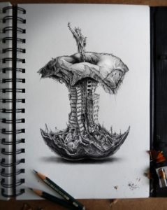 Best Creative Pencil Drawings Tutorials Mind-Blowing Graphite Pencil Doodles And Sketches By French Artist Pic