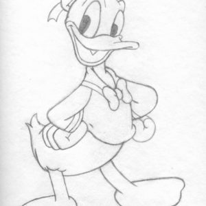 Donald Duck Pencil Drawing