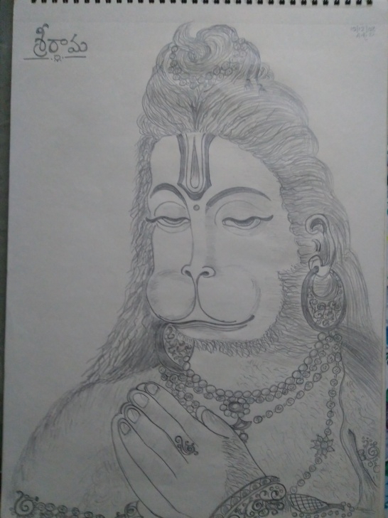 Best Hanuman Pencil Sketch Tutorials Lord Hanuman - Pencil Drawing | Pencil Drawings Of Gods | Pencil Pics