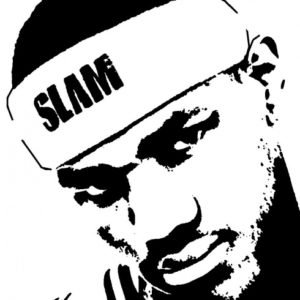 Lebron James Stencil Art