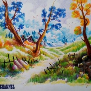 Pencil Colour Shading Drawing