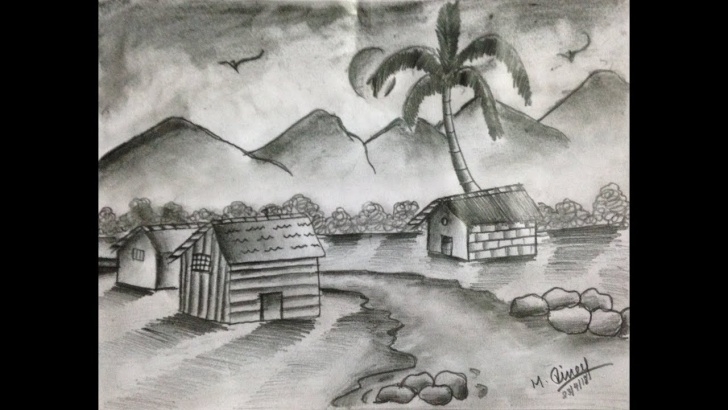 Best Pencil Shading Drawings Nature Step by Step How To Draw Natural Scenery With Pencil Shading Pics