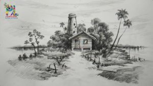 Best Pencil Shading Easy Lessons Learn Easy & Simple Shading A Landscape With Pencil | Landscape Pencil Art Image