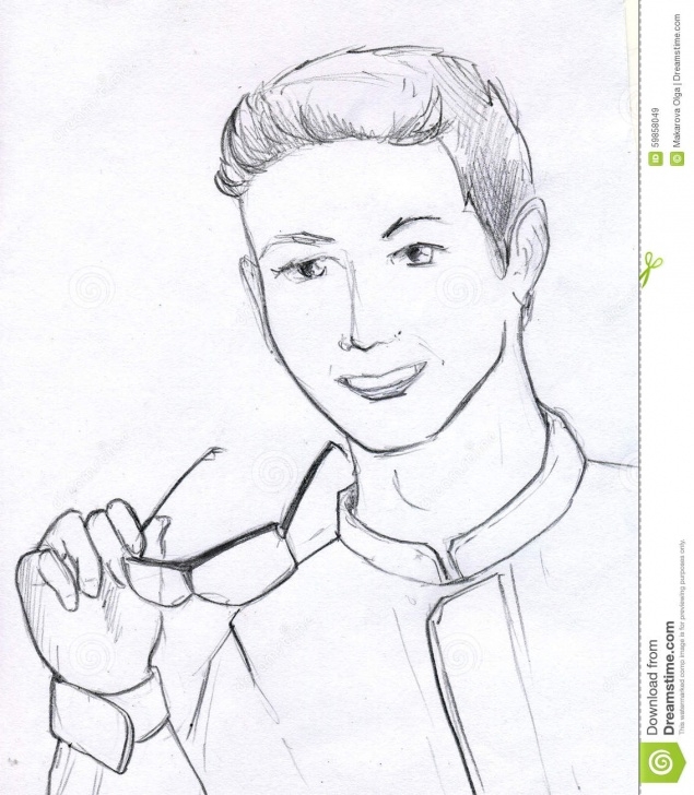 Best Pencil Sketch Man Ideas Man With Glasses Pencil Sketch Stock Illustration - Illustration Of Pics