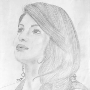 Priyanka Chopra Pencil Sketch