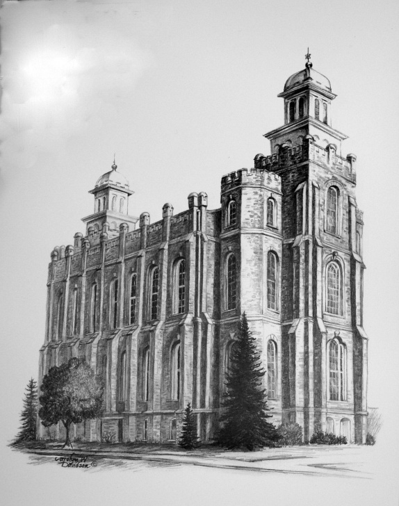 Best Temple Pencil Drawing Techniques for Beginners Pencil Sketch Of The Mormon Temples And Print - Architectural Picture