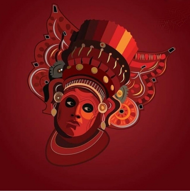 Best Theyyam Pencil Drawing Easy Pin By Vipindas On Thira In 2019 | Art, Art Sketches, Mural Painting Picture
