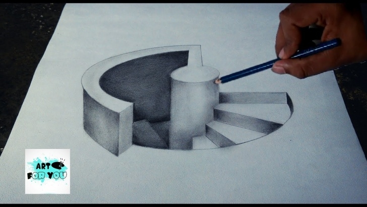 Excellent 3D Pencil Drawing Step by Step 3D Pencil Sketch At Paintingvalley | Explore Collection Of 3D Picture