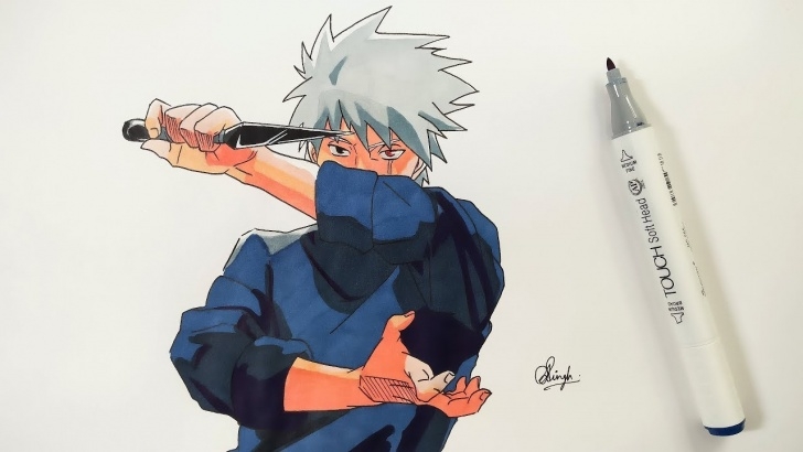 Excellent Ayush Pencil Art Tutorials Drawing Kakashi - Naruto Shippuden Image