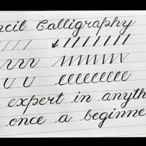 Calligraphy For Beginners With Pencil