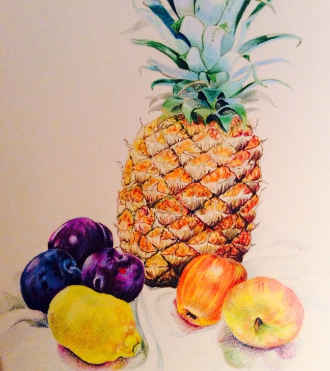 Excellent Colored Pencil Still Life Tutorials Fruit Still Life - Pencil Crayon. Glyn Overton | Pencil Colour Still Picture
