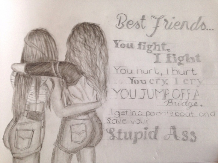 Excellent Friends Pencil Sketch Techniques Pencil Sketch Images Of Friendship And Pencil Sketchesfriends Photos