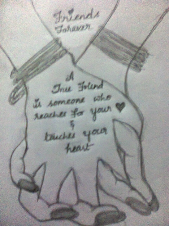 Excellent Friendship Day Pencil Sketches Techniques for Beginners Friendship Day Sketch At Paintingvalley | Explore Collection Of Photos