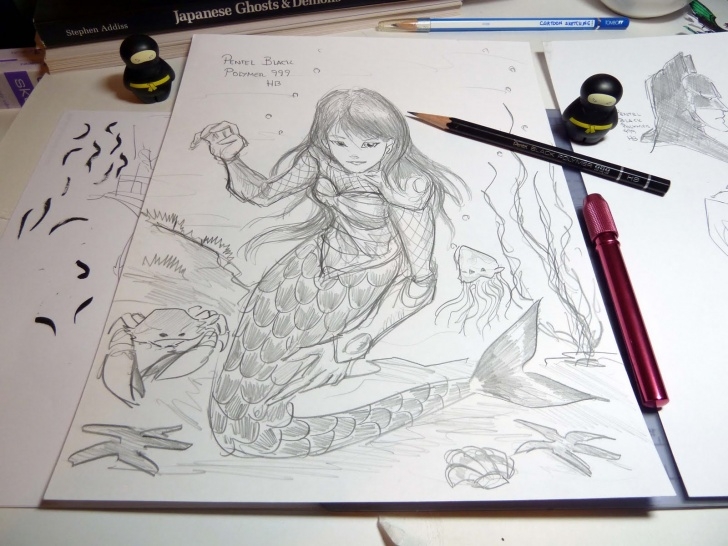 Excellent Hb Pencil Art Simple Double Sided Pencil Sketch And Sketching With The Pentel Black Pic
