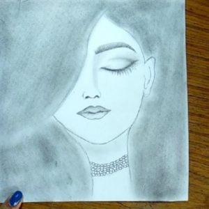 Simple Pencil Drawings Of Girl