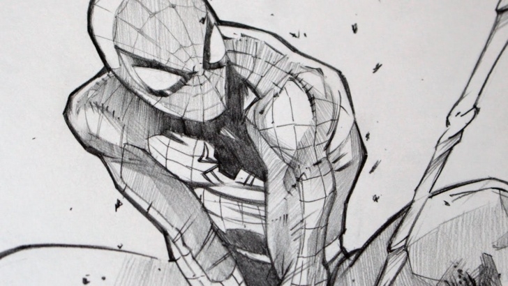 Excellent Spiderman Pencil Art for Beginners Drawing Spiderman With 2B Graphite Pencil Pics