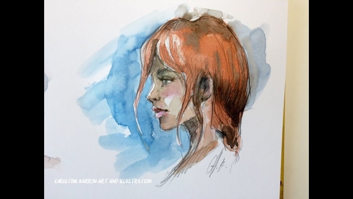 Excellent Watercolor Sketch Pencil Courses 15 Min Watercolor And Pencil Sketch Book Face Painting Demo From Imagination Pictures