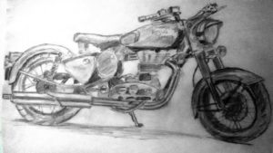 Fantastic Bullet Pencil Drawing Techniques for Beginners Royal Enfield Bullet | Pencil Drawing Pics