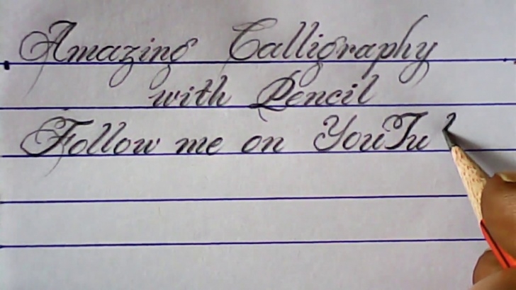 Fantastic Calligraphy For Beginners With Pencil Tutorial Hand Writing With Pencil | Pencil Calligraphy | Mazic Writer Picture