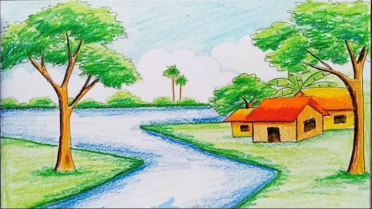 Fantastic Colour Pencil Shading Lessons Colour Pencil Shading Landscape And How To Draw A Landscape With Image