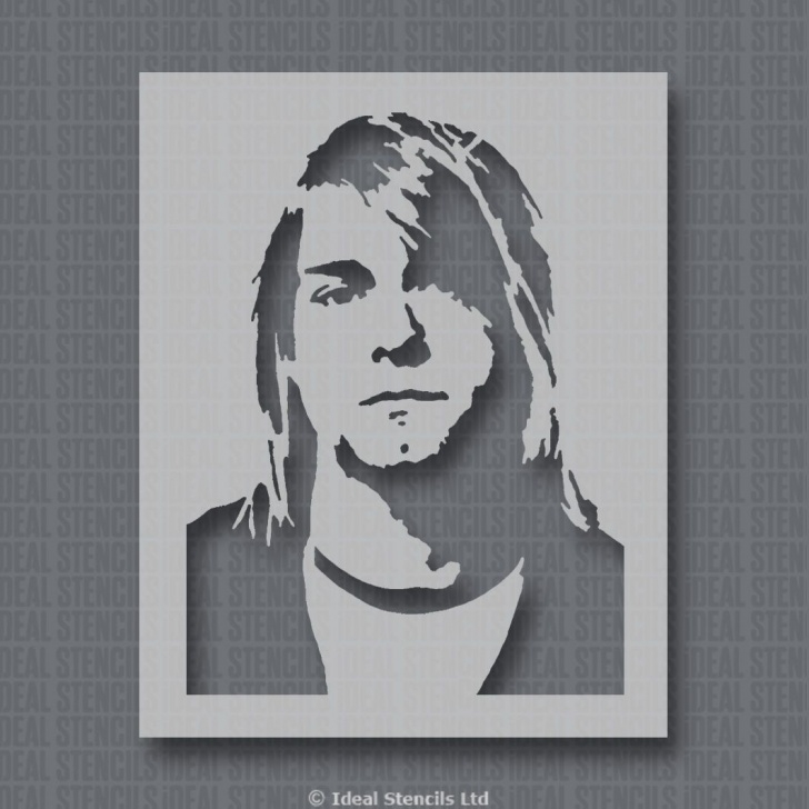 Fantastic Kurt Cobain Stencil Art for Beginners Kurt Cobain Stencil | Ideal Stencils Images