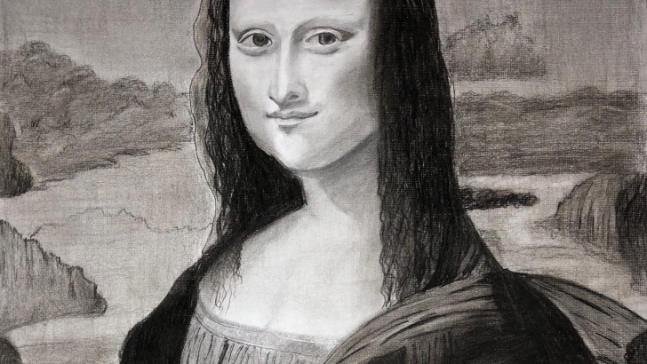 Fantastic Mona Lisa Pencil Drawing Tutorial Realistic Pencil Drawing Mona Lisa | Charcoal Drawing Time Lapse Photo
