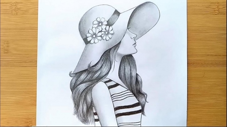 Fantastic Pencil Drawing For Beginners Step By Step Free How To Draw A Girl With Hat For Beginners - Step By Step || Pencil Sketch Photo