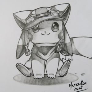 Pikachu Pencil Drawing