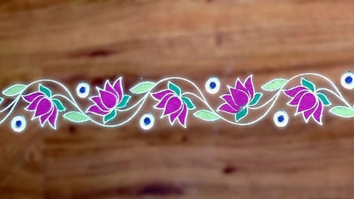 Fantastic Rangoli Design Stencils Online Lessons Beautiful Border Rangoli Design With Stencils For Pongal/sankrant By Meartist.in 1 Images