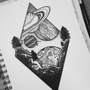 Space Pencil Drawing