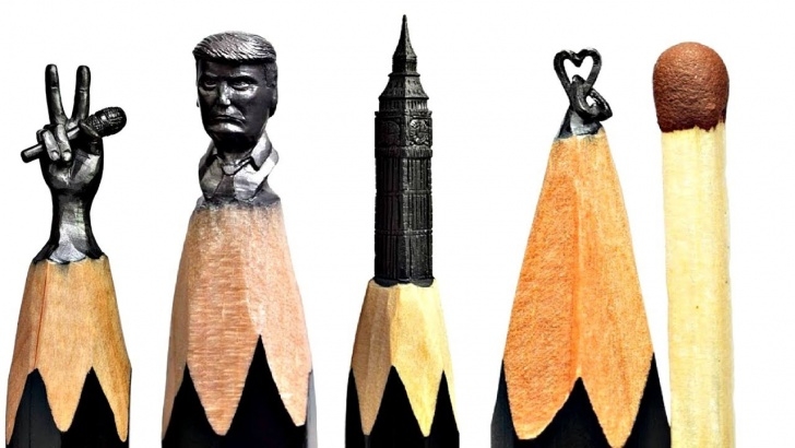 Fascinating Art On Pencil Easy Carving Big Ben On A Pencils Tip - Incredible Art On Pencil , Pencil  Carving [Video Worth Watching] Image