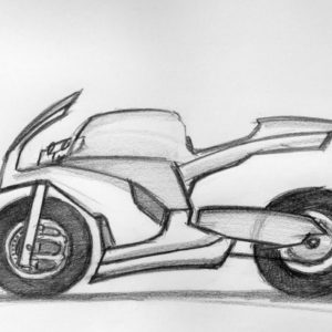 Bike Pencil Drawing