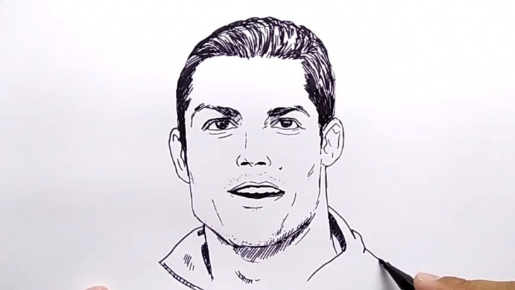 Fascinating Cr7 Pencil Drawing Easy Very Easy !, How To Draw Cr7 Ronaldo / No Pencil, No Eraser, / Tutorial Step By Step Drawing Pics