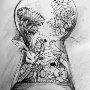 Alice In Wonderland Pencil Drawings
