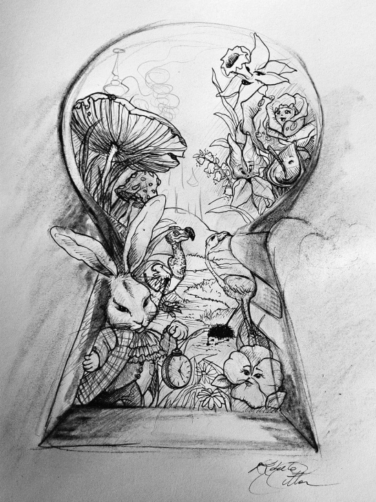 Fine Alice In Wonderland Pencil Drawings Tutorials Alice In Wonderland Drawings - Google Search | Tattoo | Alice In Pictures