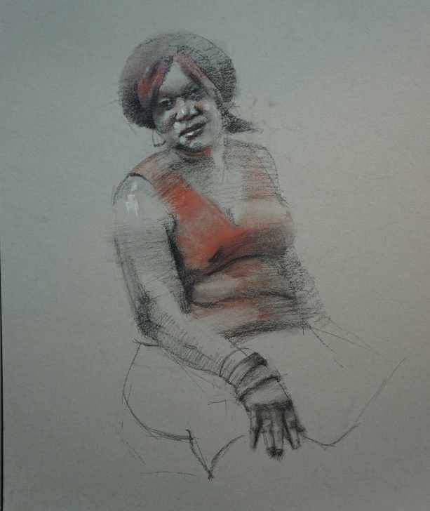Fine Charcoal And Pastel Drawings for Beginners Zwanda By Cathy Locke (Charcoal & Pastel Drawing) | Artful Home Photos